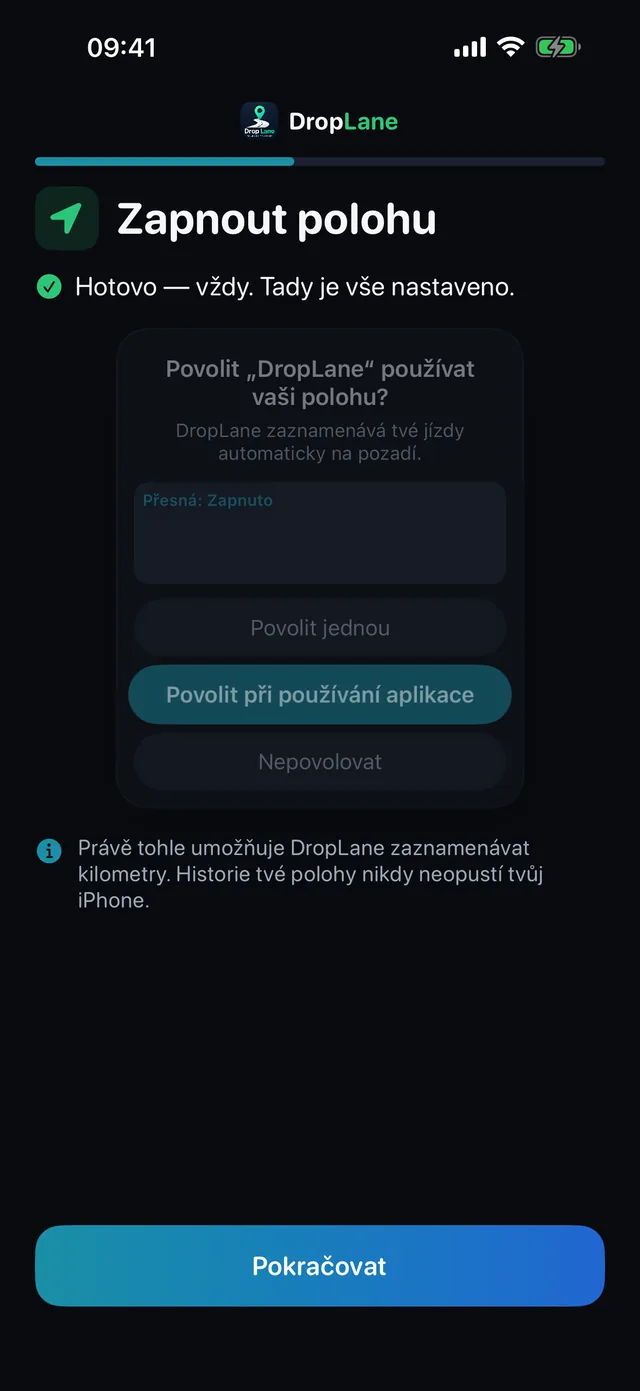 Zapnout polohu