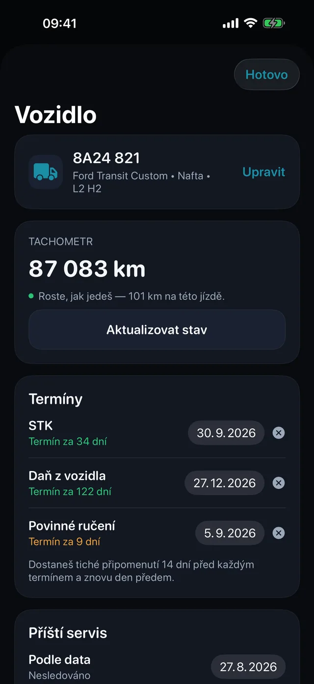 Vozidlo — STK, silniční daň a pojištění, než tě doženou.
