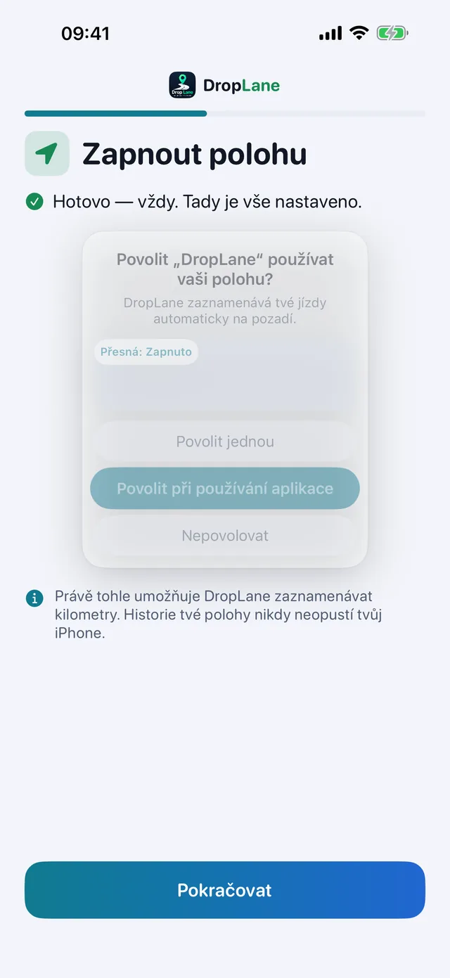 Zapnout polohu