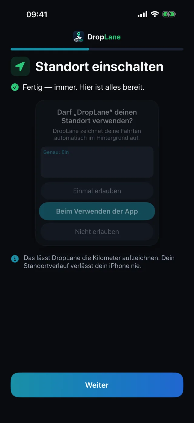 Standort einschalten