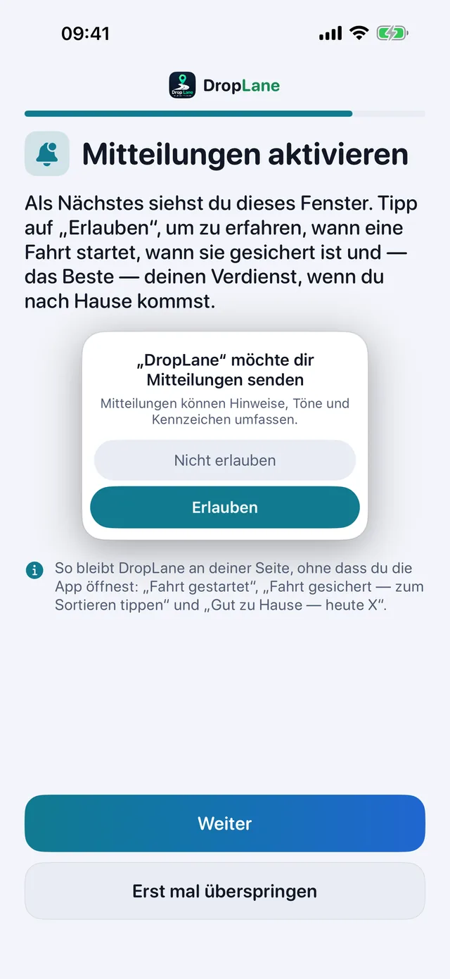 Mitteilungen aktivieren