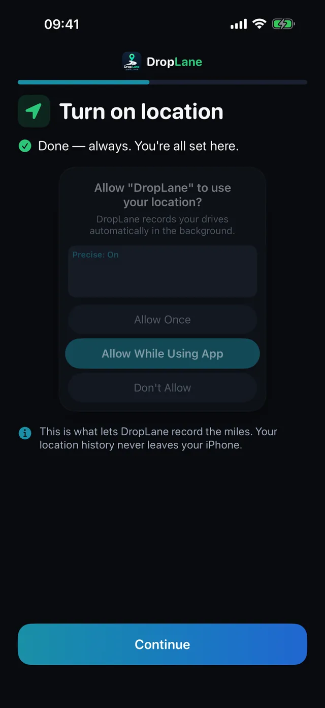 Turn on location