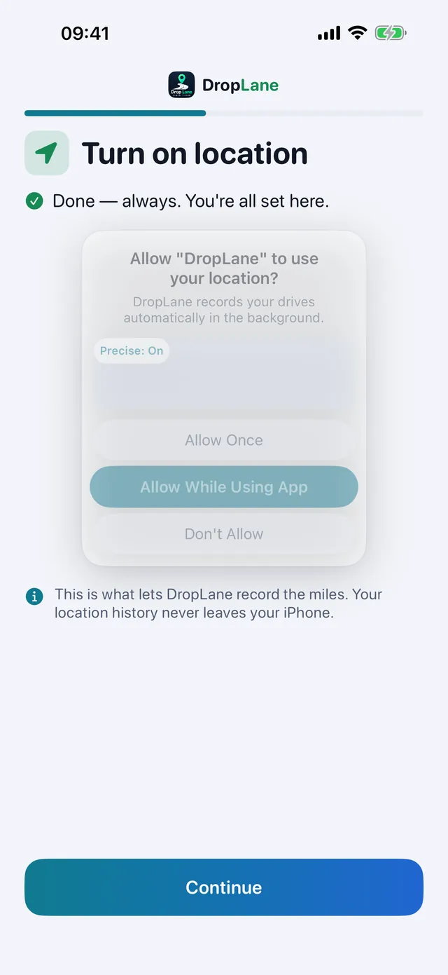 Turn on location