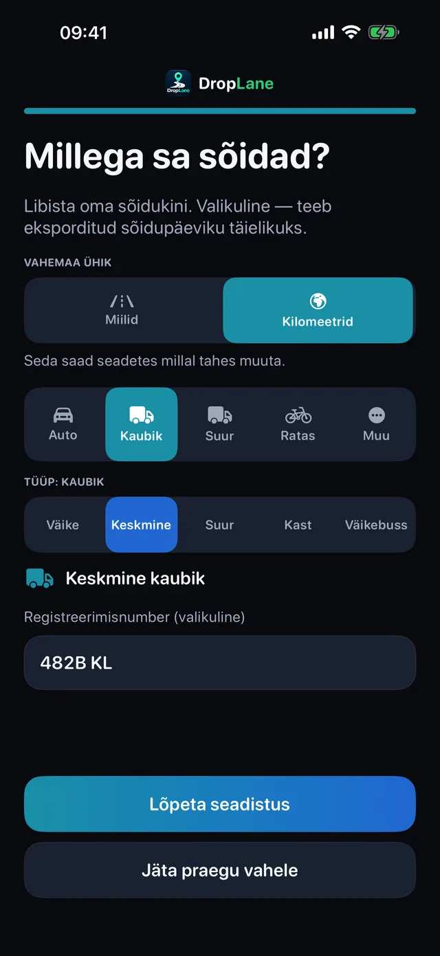 Millega sa sõidad?