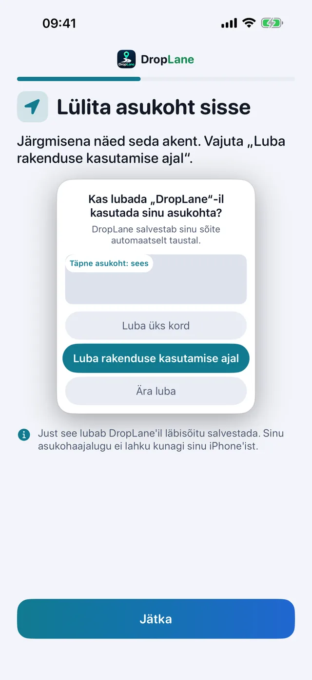 Lülita asukoht sisse