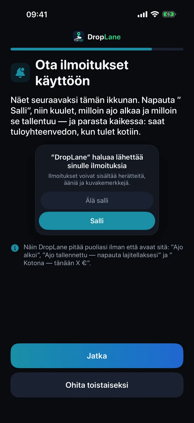Ota ilmoitukset käyttöön