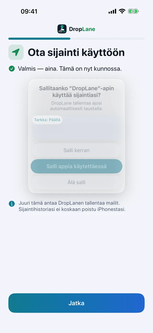 Ota sijainti käyttöön