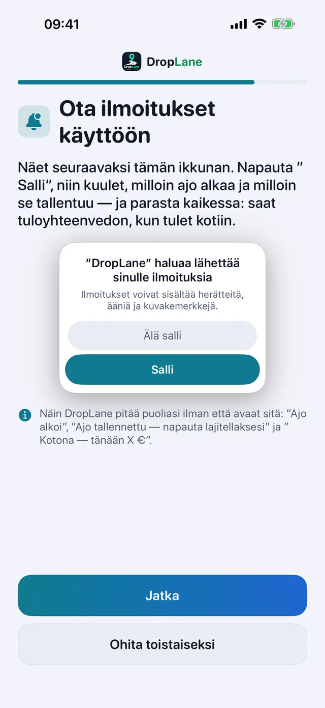 Ota ilmoitukset käyttöön