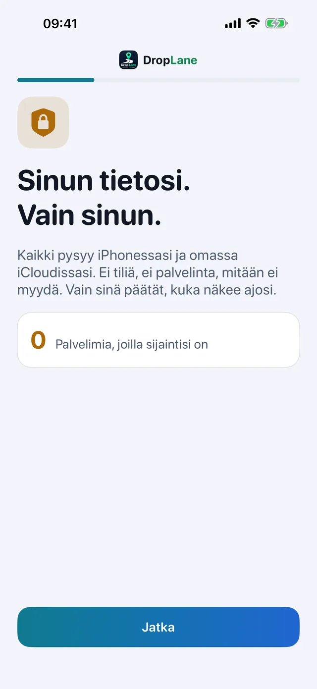 Sinun tietosi. Vain sinun.