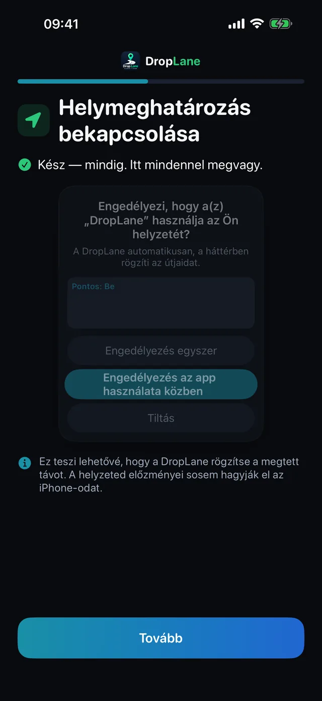 Helymeghatározás bekapcsolása