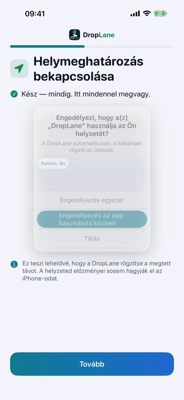 Helymeghatározás bekapcsolása