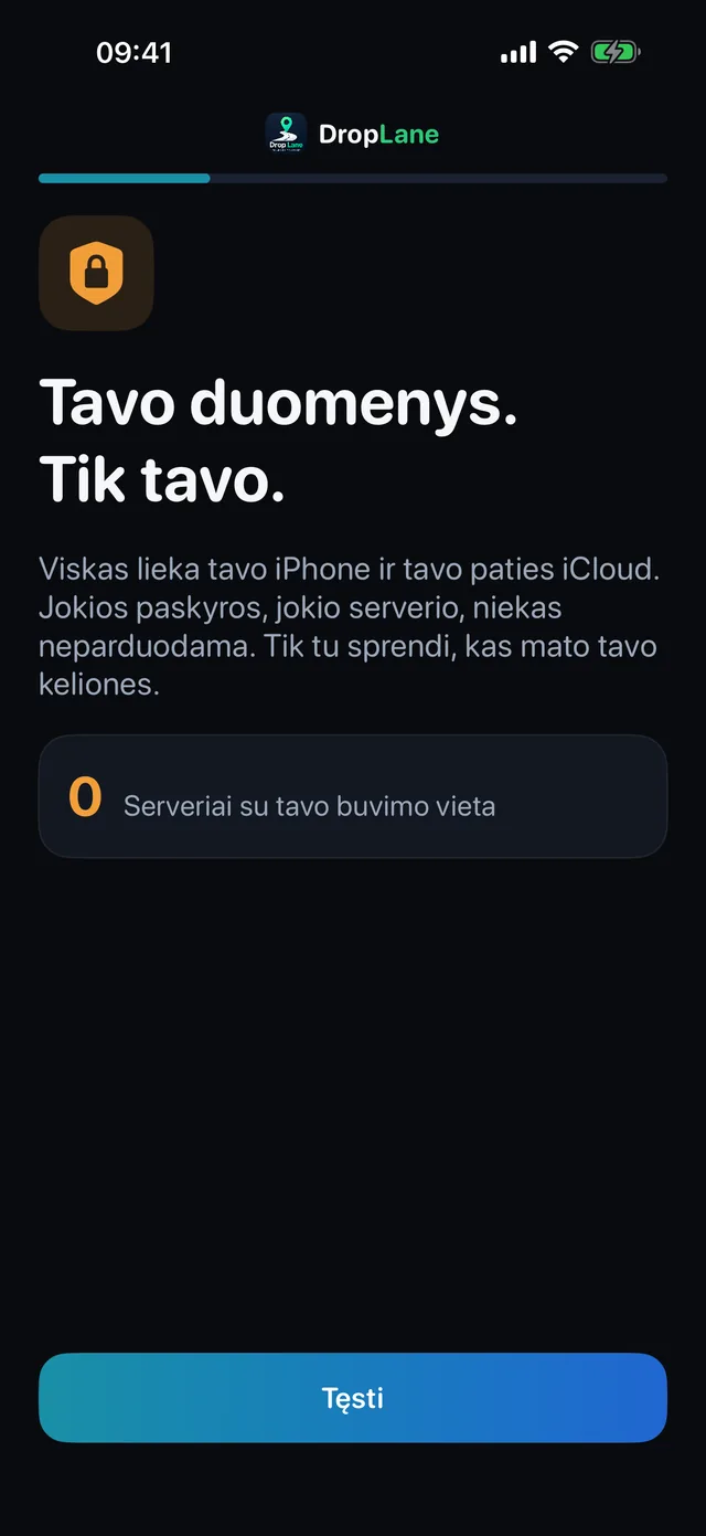 Tavo duomenys. Tik tavo.