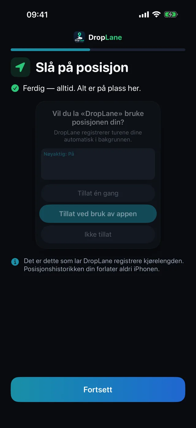 Slå på posisjon