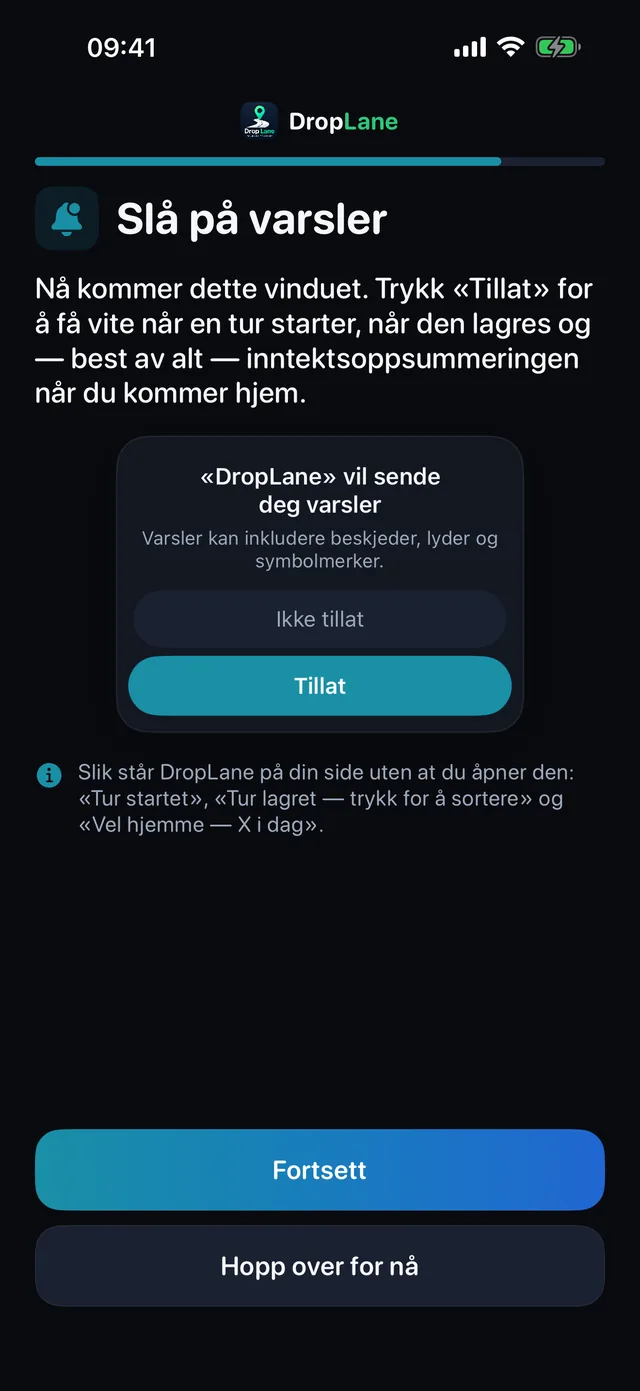 Slå på varsler