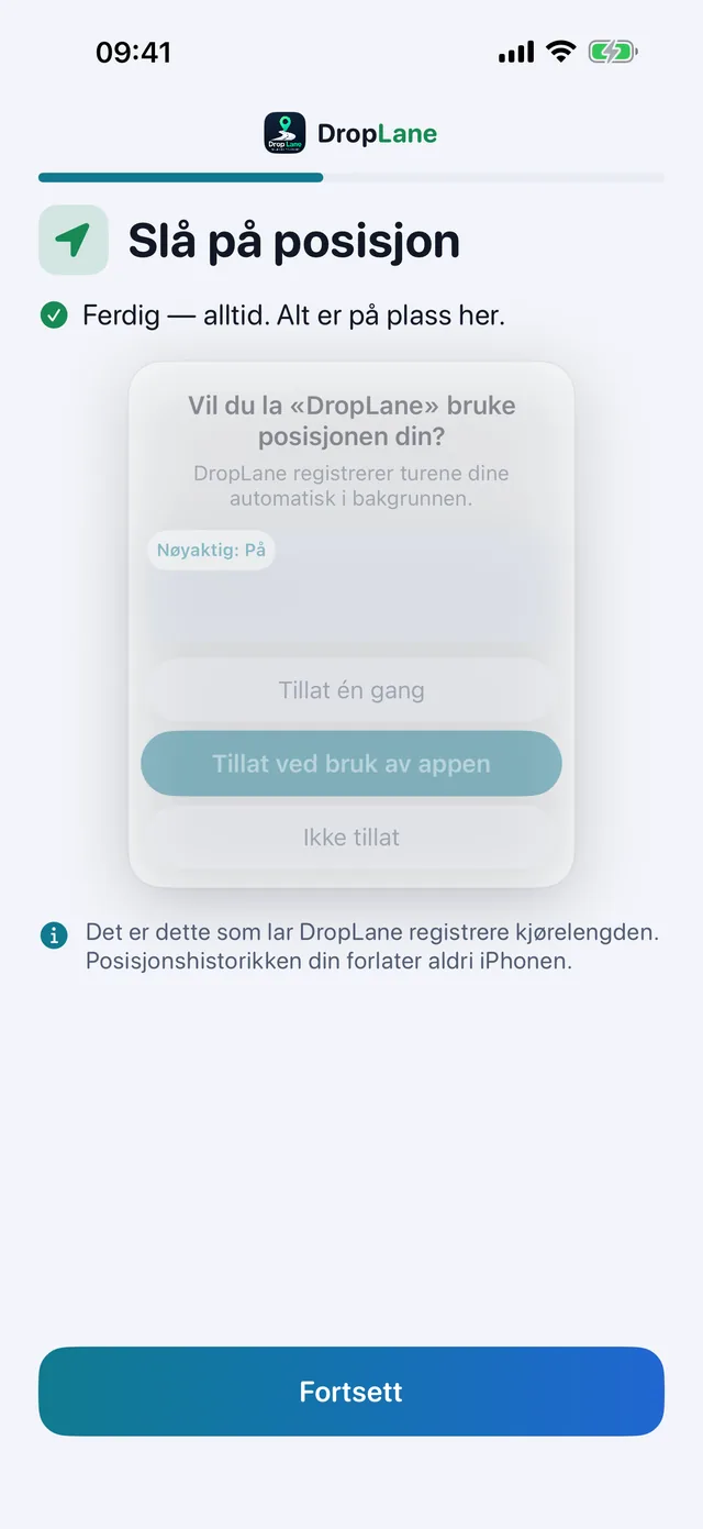 Slå på posisjon