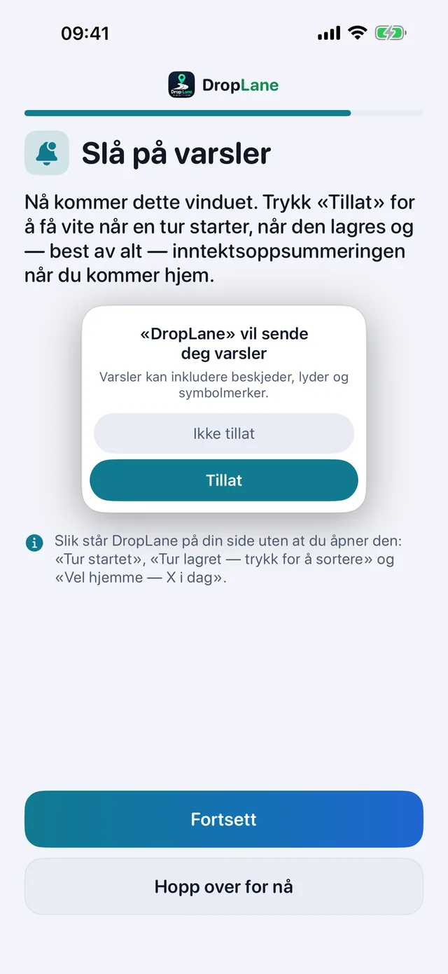 Slå på varsler