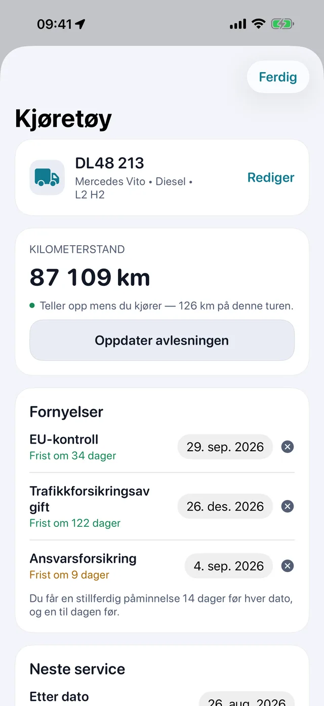 Kjøretøy — EU-kontroll, forsikring og avgift, før de biter.