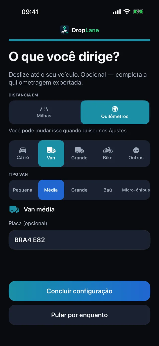 O que você dirige?