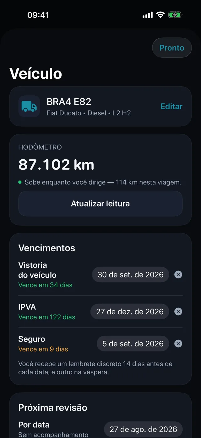 Veículo — Vistoria, IPVA e seguro, antes que apertem.