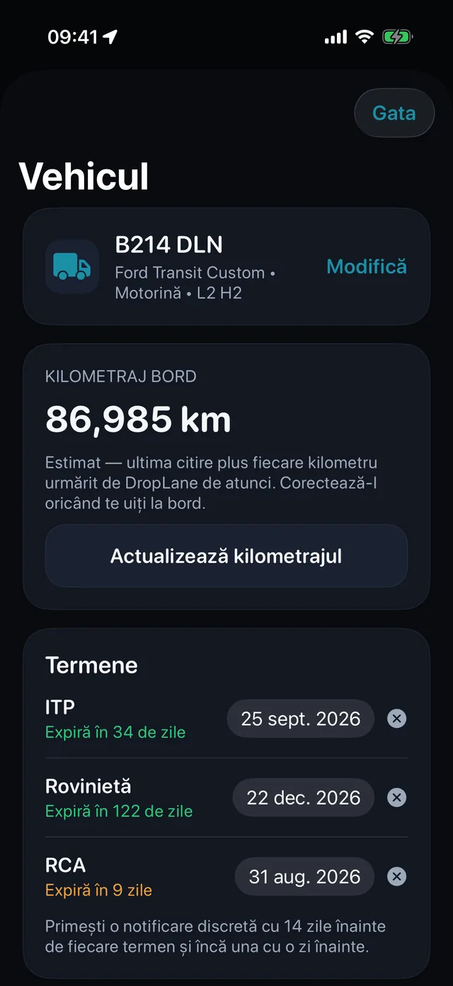 Mașina — ITP, rovinietă și asigurare, până nu expiră.