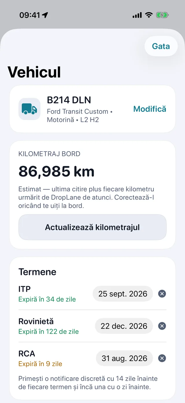 Mașina — ITP, rovinietă și asigurare, până nu expiră.