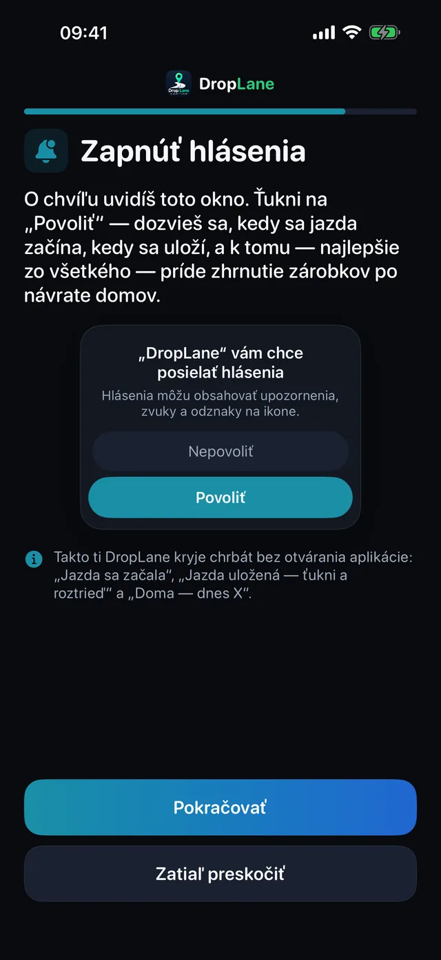 Zapnúť hlásenia