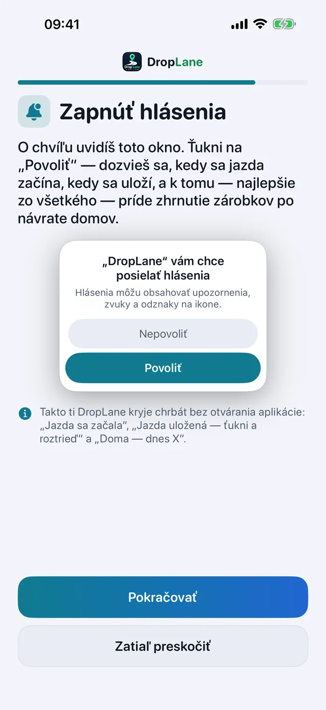 Zapnúť hlásenia