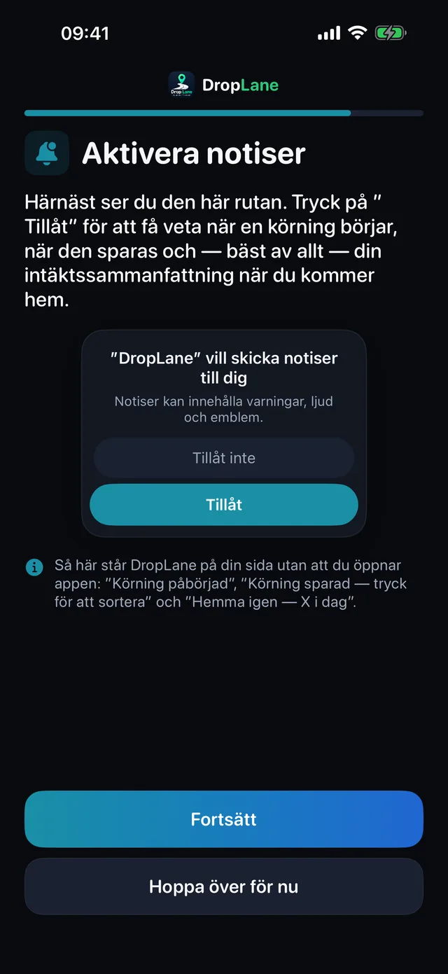 Aktivera notiser