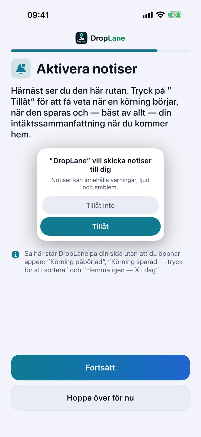 Aktivera notiser