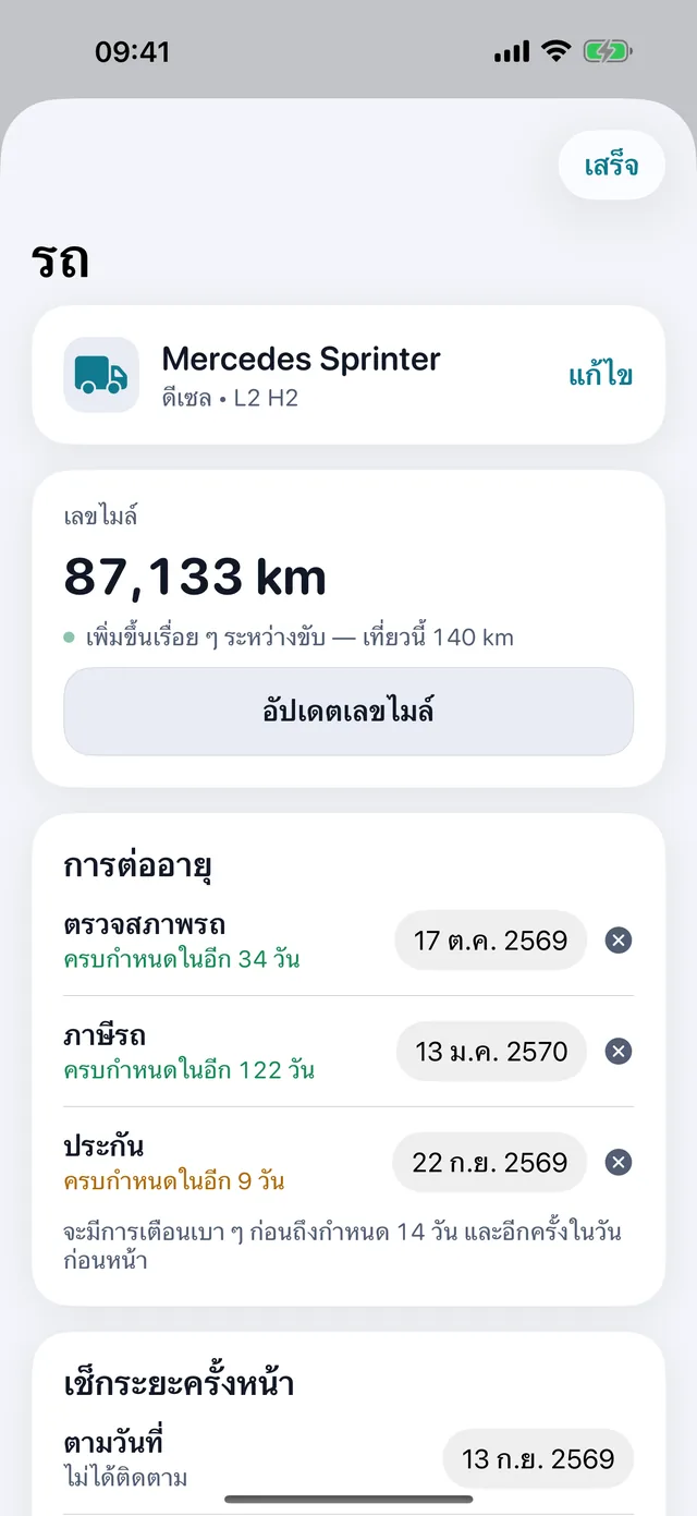 รถ — ตรวจสภาพ ต่อภาษี ประกัน ก่อนจะถึงกำหนด