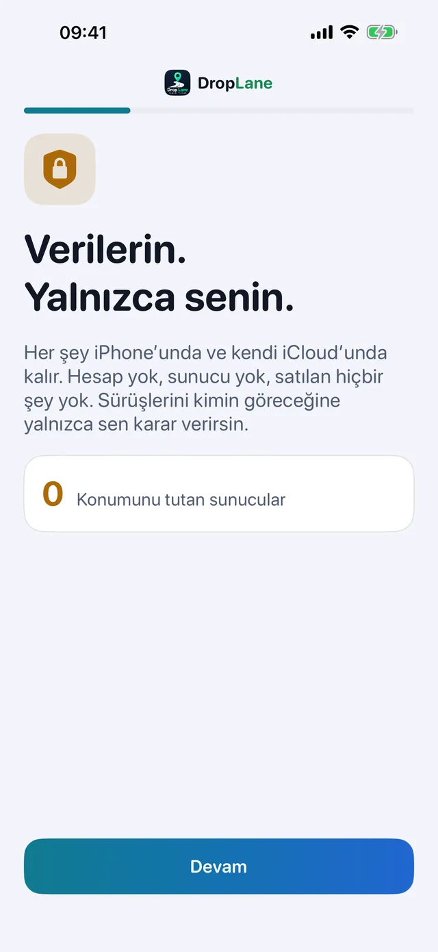 Verilerin. Yalnızca senin.