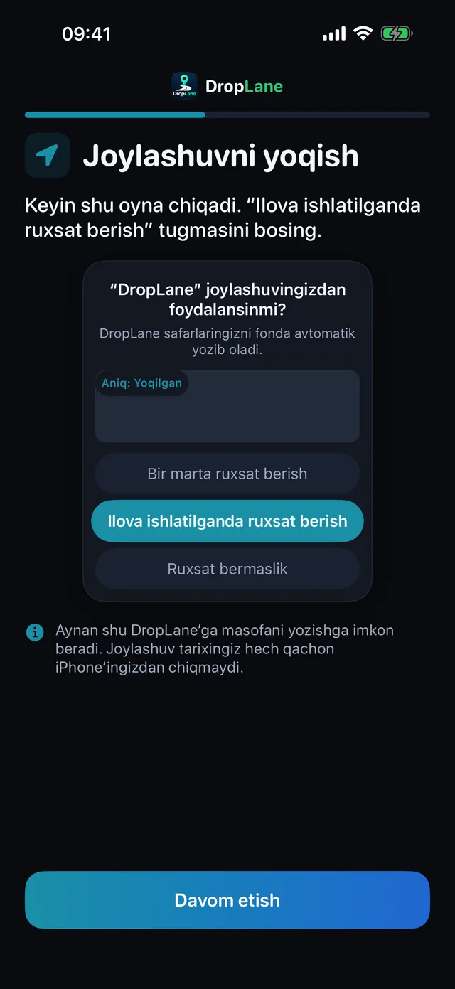 Joylashuvni yoqish