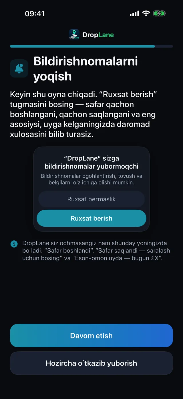 Bildirishnomalarni yoqish