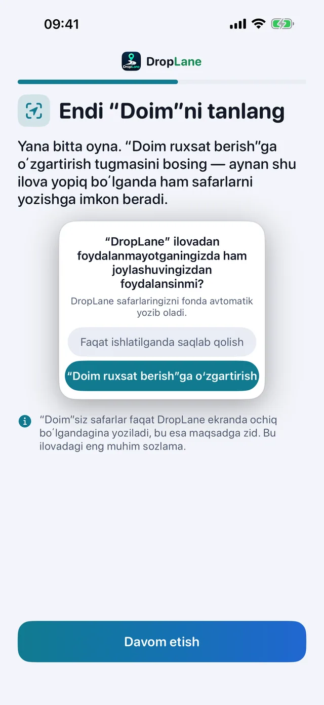 Endi “Doim”ni tanlang
