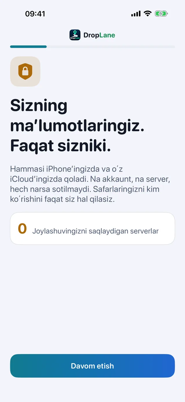 Sizning maʼlumotlaringiz. Faqat sizniki.